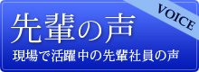 先輩の声　現場で活躍中の先輩社員の声